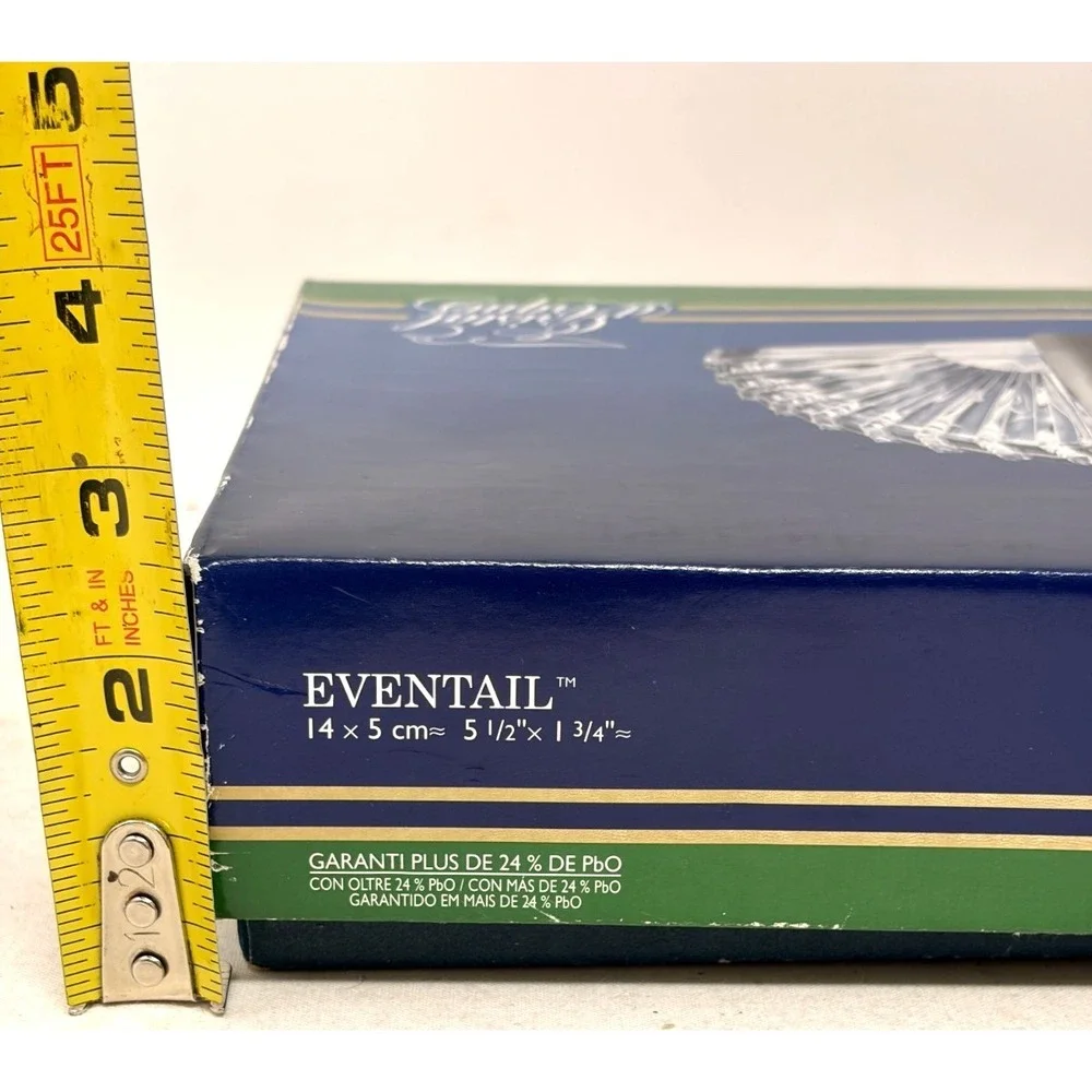 Cristal d'Arques France Eventail Lead Crystal Bookends Pair w/ Original Box